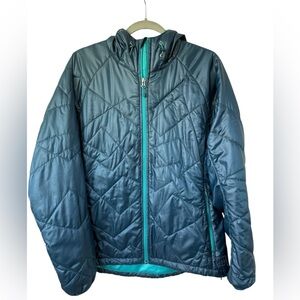 REI Women’s Teal Quilted Hooded Jacket